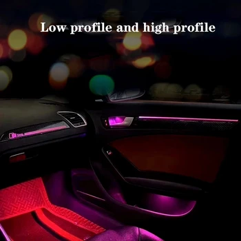 21color LED za ambient svetloba Za Audi A4 V5 2009~2017 okolja lučka za samosprožilec sveti A4 V5 ogljikovih vlaken mahagoni notranje vzdušje svetlobe